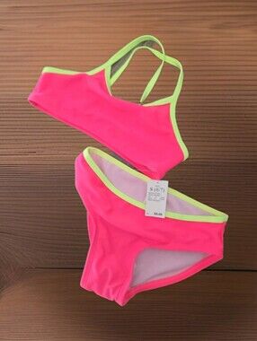 NWT CAT & JACK SWIMSUIT SWIMWEAR BATHINGSUIT KIDS GIRLS 2 PIECE SET
